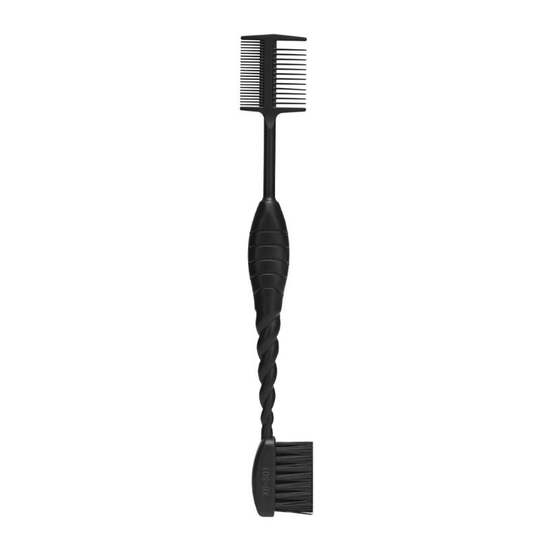 

Double Sided Hair Brush With Detangling Teeth And Precise Tip For Frizz Control Portable Sensitive Scalp Care чорний