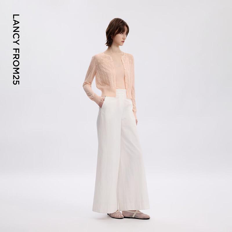 LANCY Acetate Blend Knit Cardigan