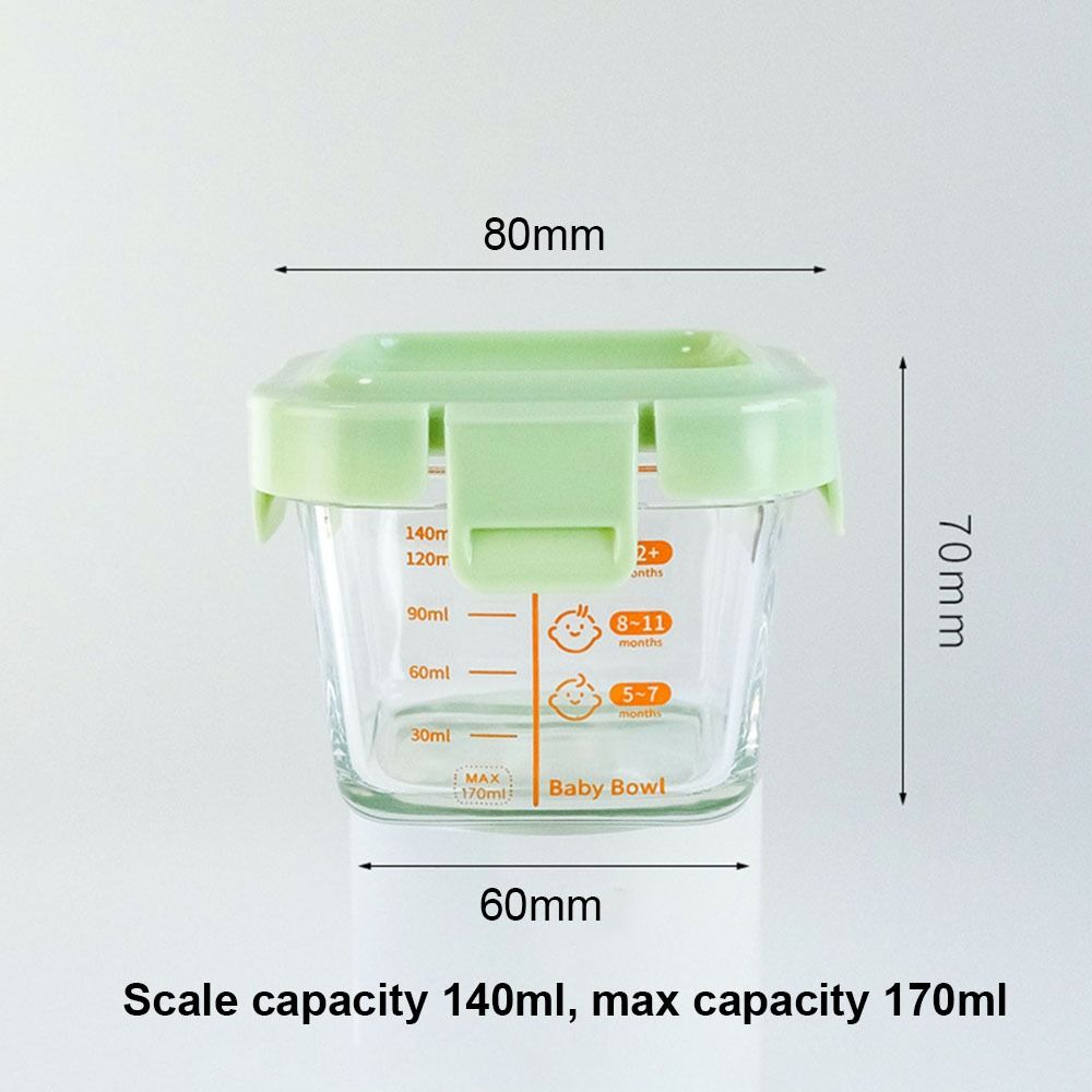 Glass Food Storage Box Frozen Baby Food Storage Jar Fashion Baby Food Glass Cup  Little Ones