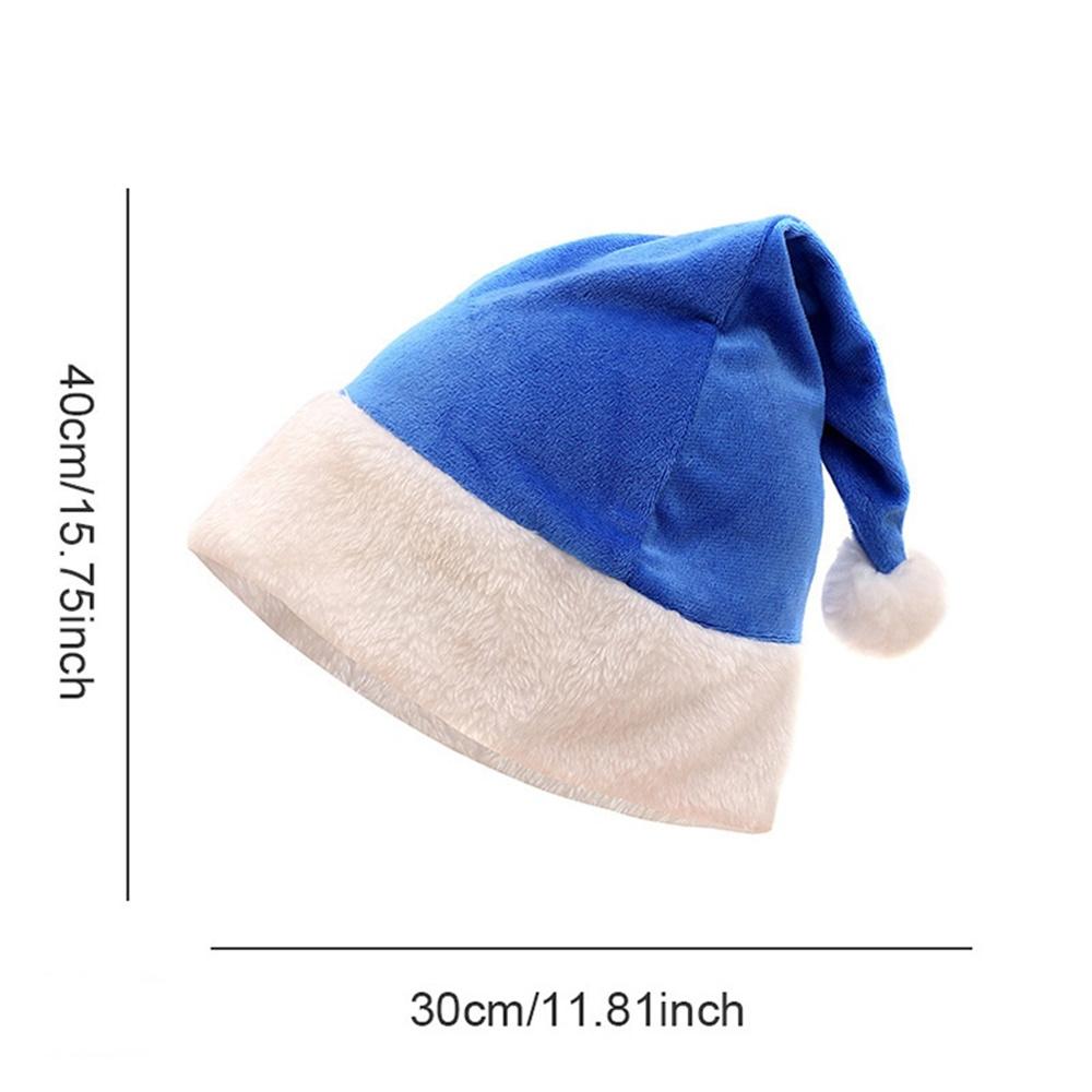 Chapeau de Père Noël de Noël Pour Adultes et Enfants Unisexe Velours Douillet Peluche Rouge Chapeaux de Noël Nouvel An Fournitures de Fête