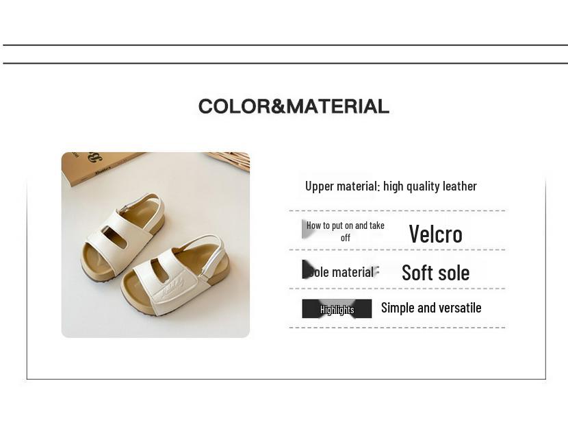 Sommer 2026: Vielseitige Klettverschluss-Sandalen für Mädchen – Neue lässige Strandschuhe von New Roman