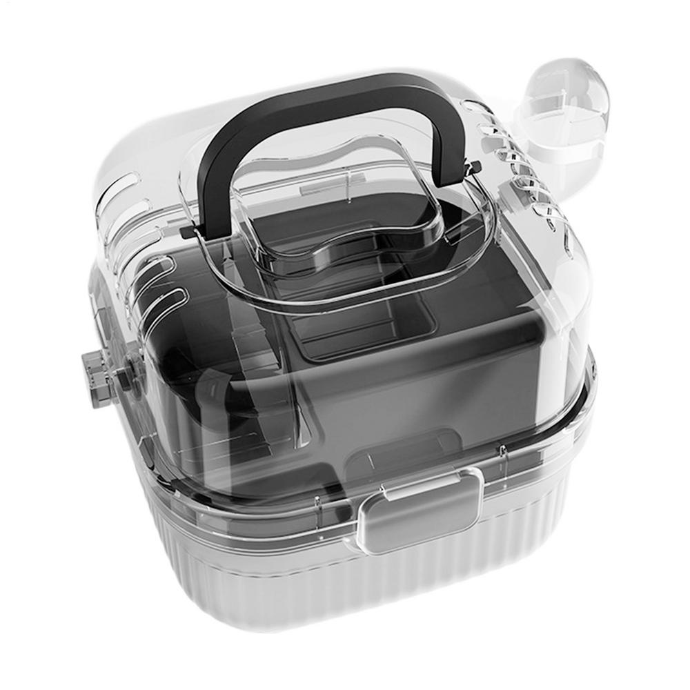 Big Hamster Cage Translucent Hamsters Travel Carry Case Small Animal Cage With Water Bottle Breathable Large Hamster Carrier
