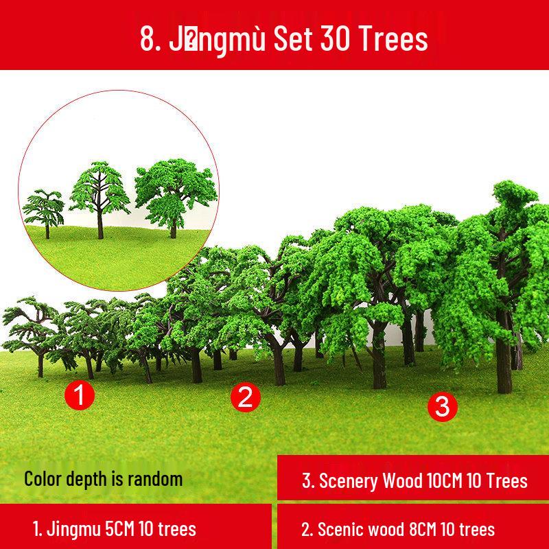 DIY Model Tree Set: Finished Landscape, Terrain, and Street Tree Ornaments