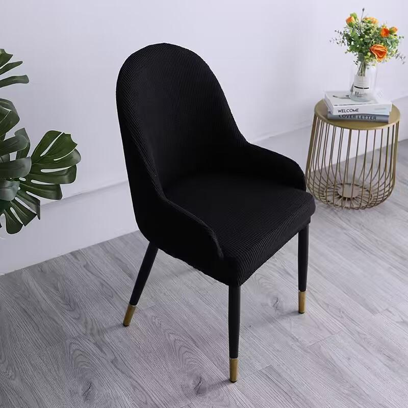 Large Curved Chair Cover Simple Modern Universal Chair Covers For Special-Shaped Chair Cushion Backrest Integrated Elastic Stool