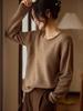 Women's European Low Neck Wool Sweater - Korean Style, Loose Fit, Versatile Solid Color, Slimming Fashion Base Layer