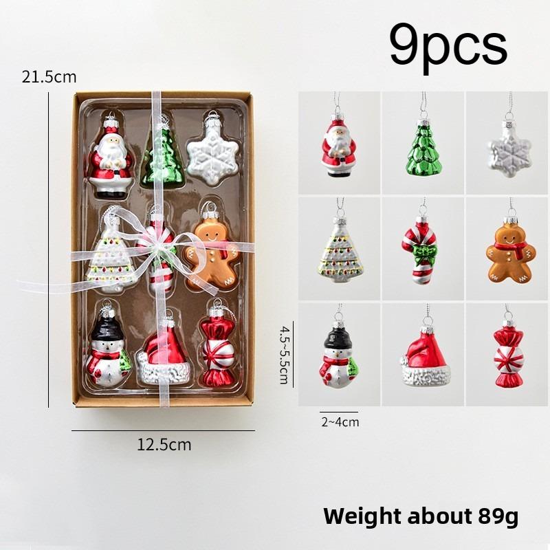 New Christmas Decoration Glass Snowman Old Man Christmas Tree Pendant Christmas Gift Decoration Hanging Decoration