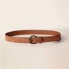 Luxury Design Suede Leather Belt Pin Buckle Waistband Fashion Business Waist Belt  For Women
