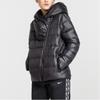 Nike Solid Logo Outdoor Quilted Lightweight Printed Zipper Hooded Down Jacket Women Jacket Black AJ7426-010