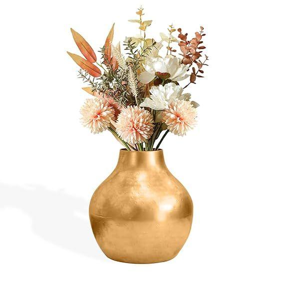 Unbreakable Metallic Flower Vase for Home Decor | Aesthetic Flower Vase Gift for Wedding, Housewarming, Parties, Gatherings