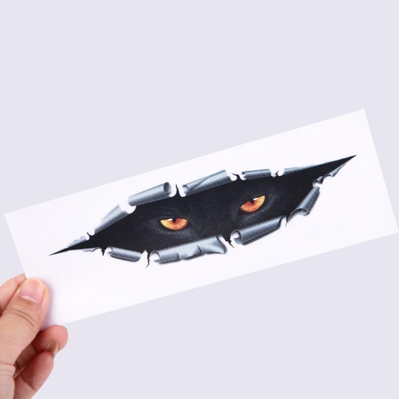 Car Sticker Simulated Peeping Cat's Eye Decal Car Styling 3D Stereoscopic Eye Peep Car Sticker Waterproof Body Decor Sticker