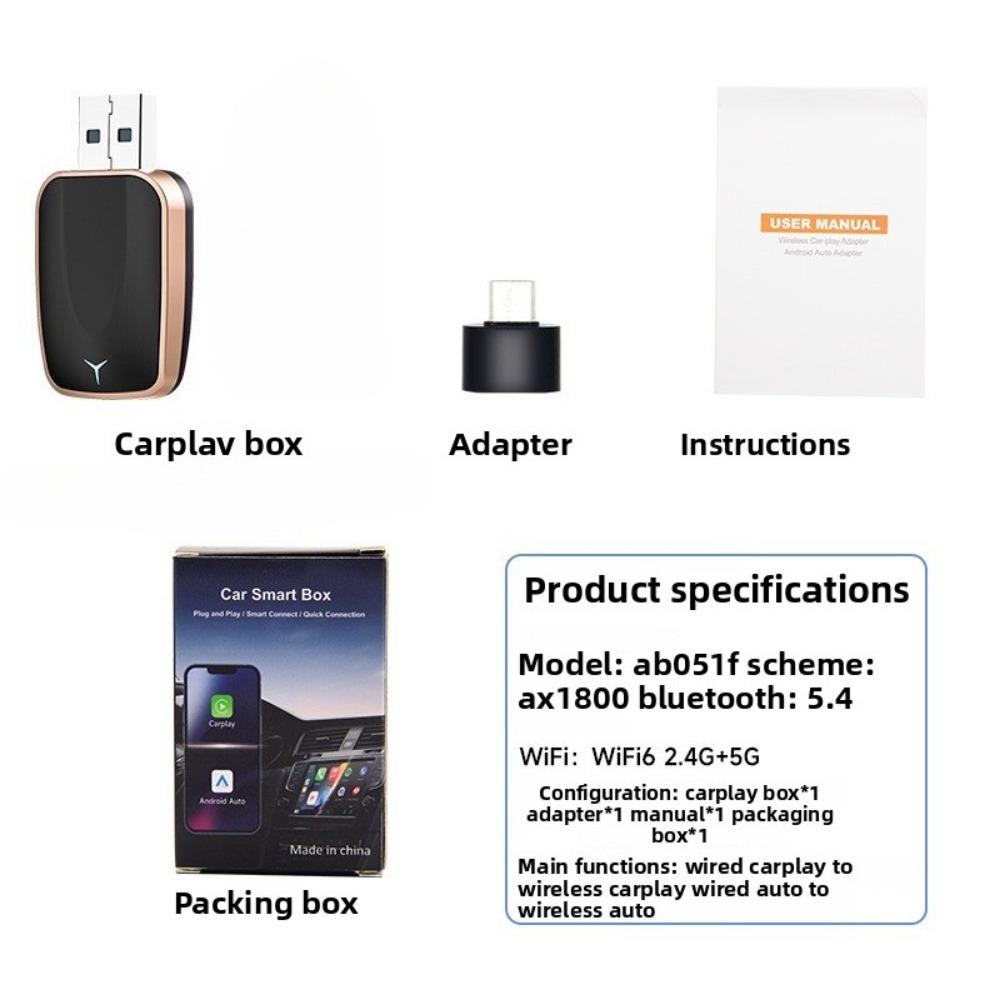 Bezprzewodowy moduł CarPlay Box Konwertuj przewodowy na bezprzewodowy Inteligentny Moduł Samochodowy Android Auto dla Płynnej Łączności