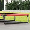 Portable Raised Dog Bed, Elevated Pet Cot with Breathable Mesh for Indoor Outdoor, for Large Dogs, Red