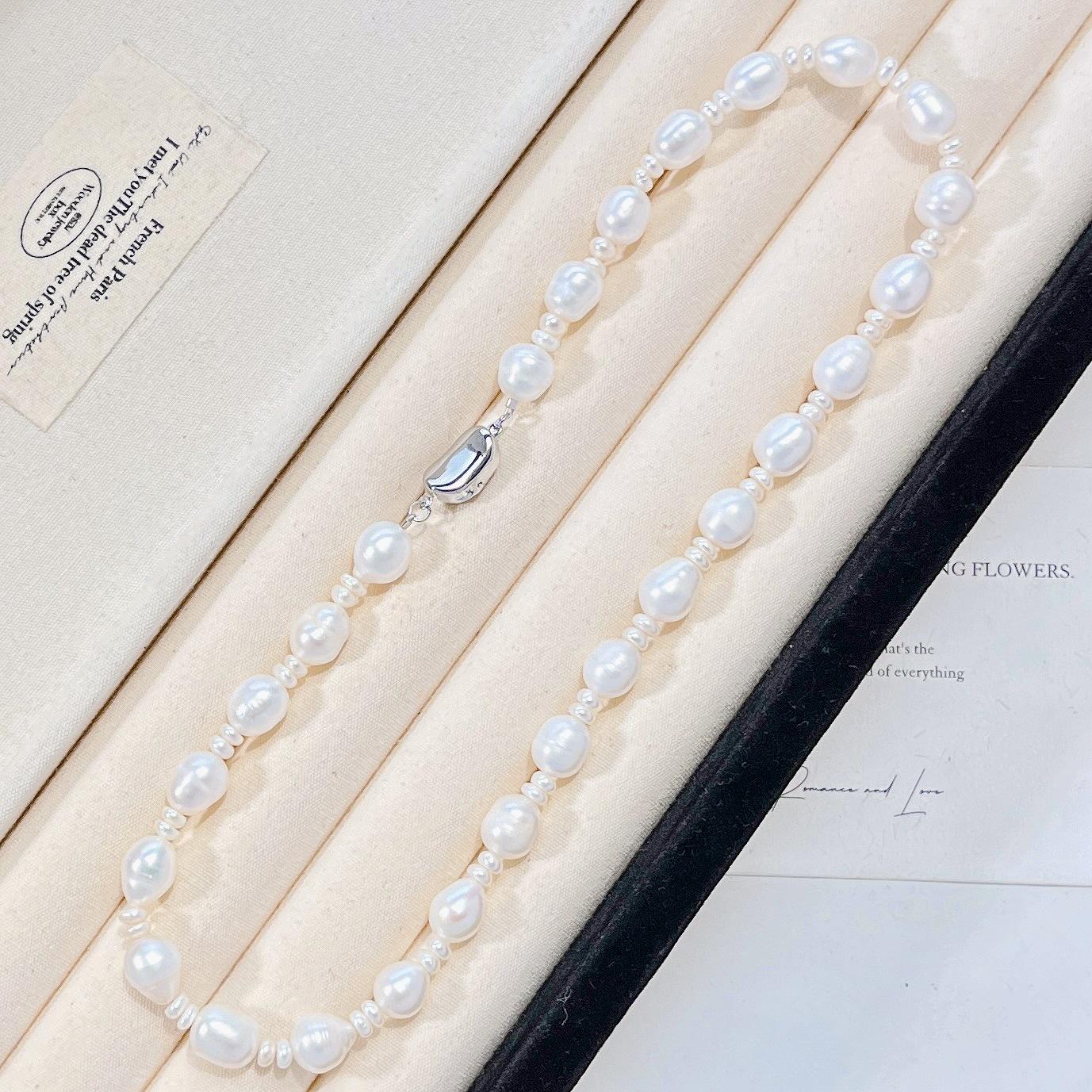 High Quality Natural Freshwater Pearl Necklace Clavicle Chain