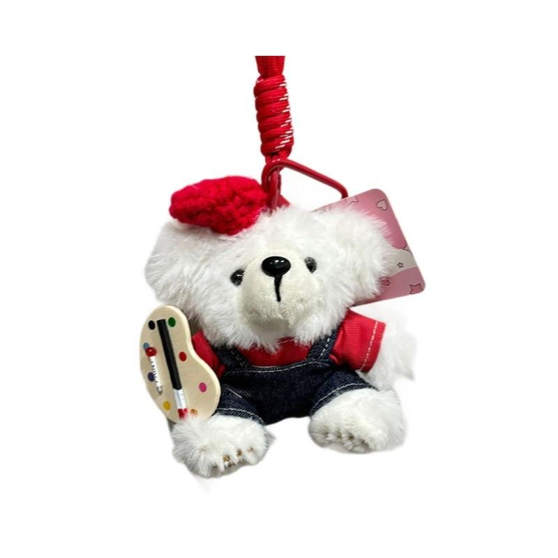 Plush Bear Lovely Keychain Character Doll In Soft Fabric Ideal For Gifting Collectibles And