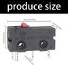 Limit Control Microswitch Assembly, KW11 KW12 Contact Button Unit with Black Housing and 5A 125V 250V Rating Body