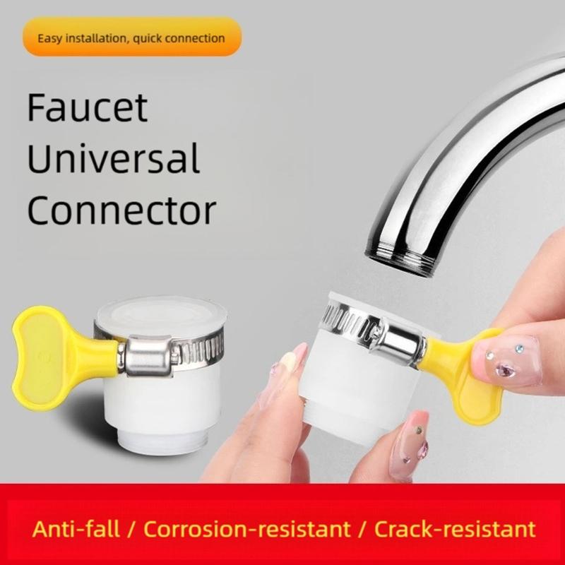 Multiple Purpose Plastic Faucet Adapters Tool Easy Installation Universally Compatible Kitchen Bathroom Water Flows Adapters