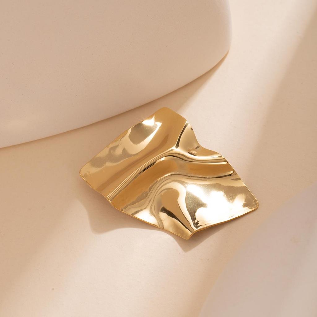 Spilla Metallica Geometrica Irregolare: Design Versatile in Acciaio Inossidabile con Stile Europeo e Americano
