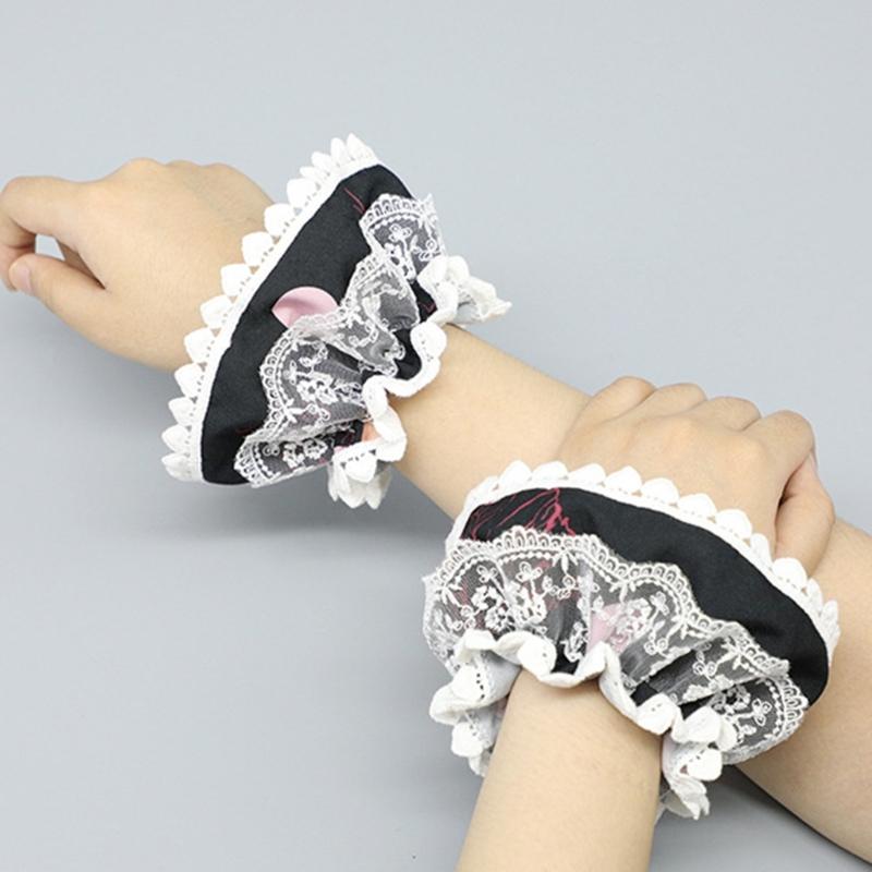 Japanische Stil Stirnband Spitze Handmanschetten Für Den Alltag Und Themenparty Anime Kostüm Verkleidungszubehör