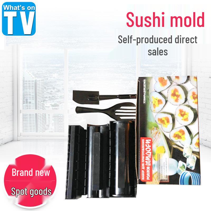 11-Piece DIY Sushi Making Kit: Sushi Mold, Rice Ball Maker, Nori Roll Tool - Popular Kitchen Gadget