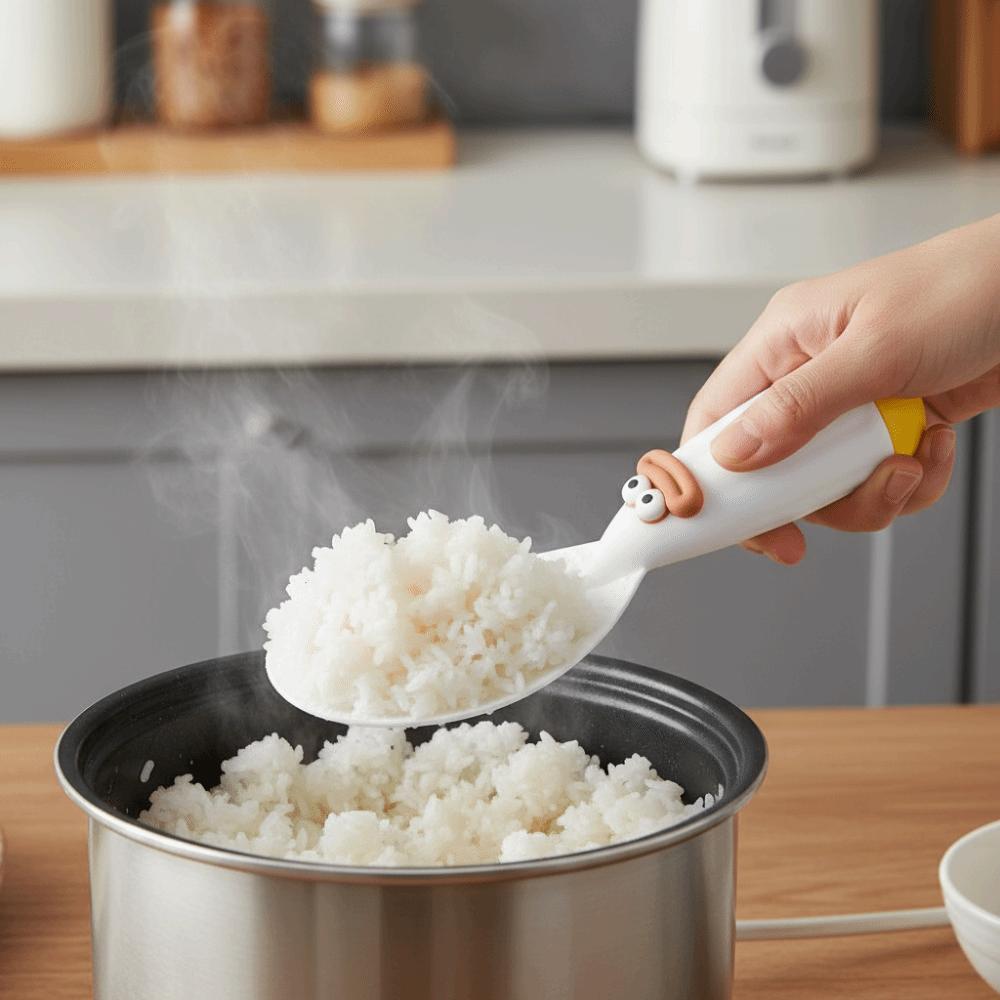Stand-Up Design Heat-resistant Spoon Kissing Sausage Lips Rice Cooker Spoon  Dining Room