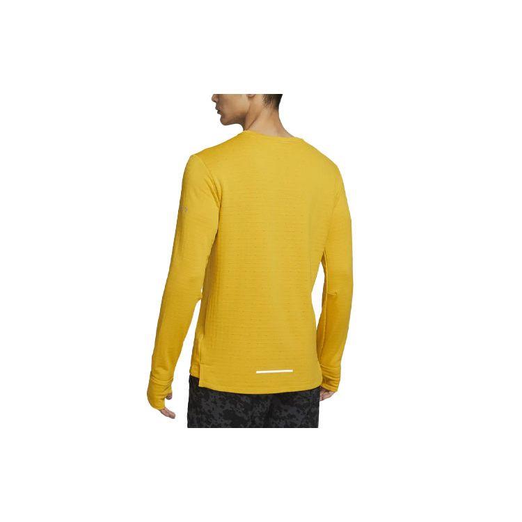 Nike Therma Element Reflective Running Training Top Men Tops Dark-Sulphur DC6972-740