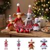 Zacht Knuffel Cadeau Kerst Knuffel Muis Pop, Knuffeldier Speelgoed met Kerstmuts, Pop Schattig Ornament voor Feestelijk Huis Tafelblad Plank Decoratie Kerstboom