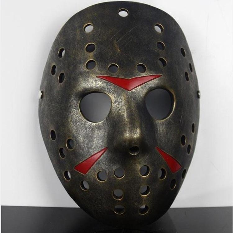 

Маска Джейсона Страшная Маска для Лица из Смолы в Винтажном Стиле для Хэллоуина и Костюма для Мероприятий Copper Jason Mask