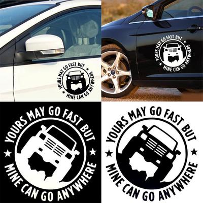 Yours May Go Fast Letter Print Car Window Door Decal Racing Reflektierender Aufkleber
