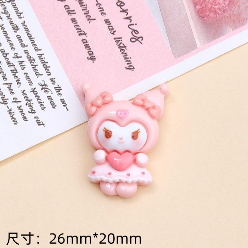 10Pcs Cartoon Bright Surface Animal Hug Flower Cat Resin Flat Back Scrapbook Diy Jewelry Hair Clips Ornament Accessories A4