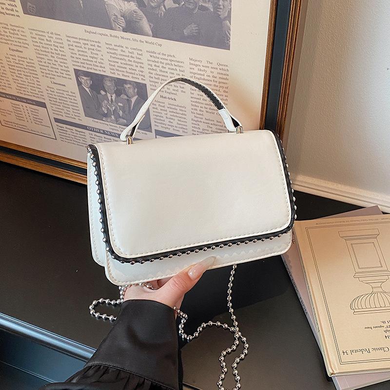 Korean Style Fashion Simple Personalized Women Chain Crossbody Small Square Soft Bag