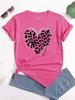 Urban Fashion Women's Leopard-print Short-sleeved Top Summer Daily Casual Women's Crew-neck T-shirt Outdoor Street Elegant Top
