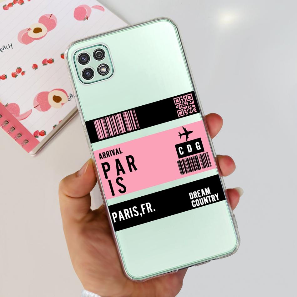Stylish Phone Case For Samsung Galaxy A22 5G A22S A22 4G Transparent TPU Soft Silicone Back Cover For Samsung A22 A225F A226B
