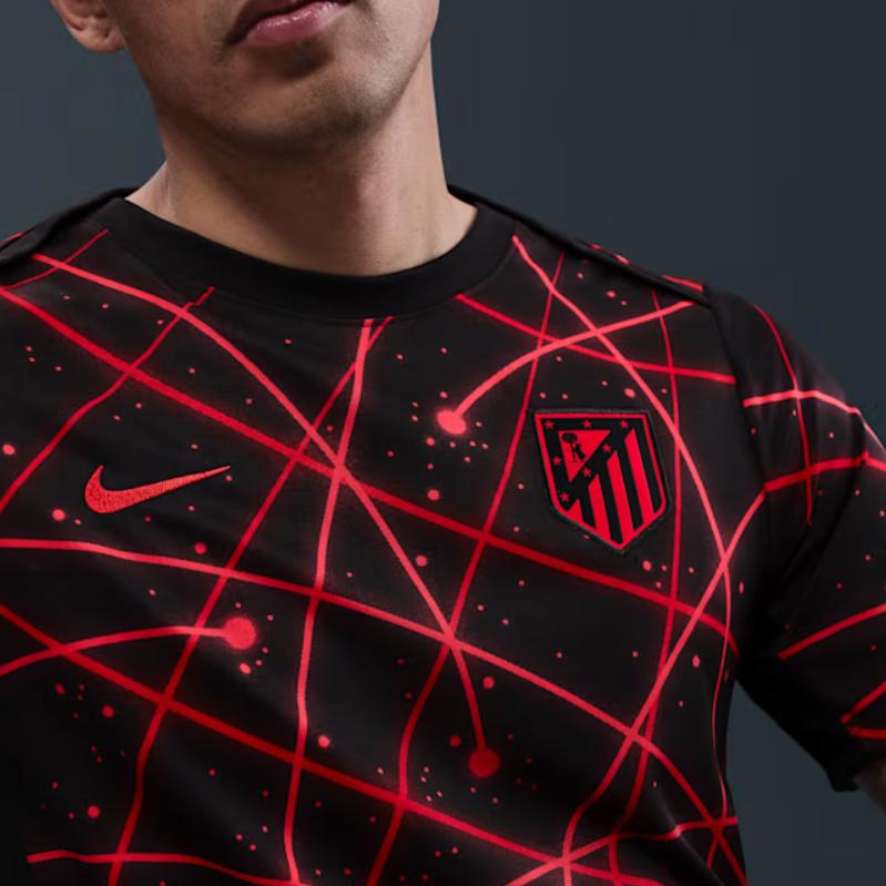 Nike Slim Fit Short Sleeve Round Neck Soccer Shirt Men Tops Black IF3965-010