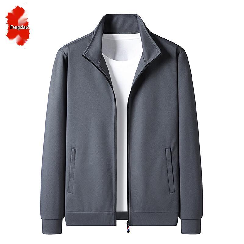 

Men s Stand Collar Zipper Sweatshirt Jacket L