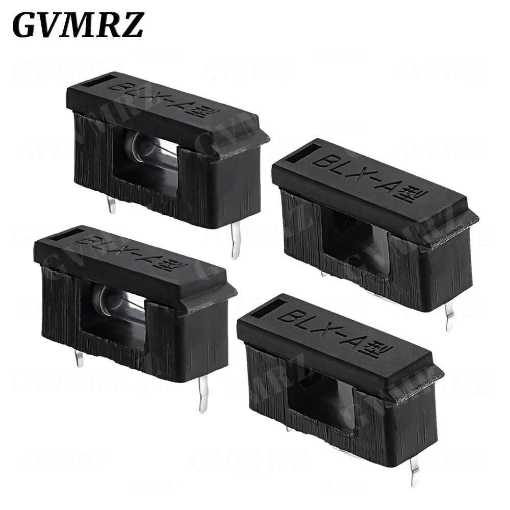 10PCS/lot BLX-A 5*20MM BLACK GLASS FUSE HOLDER 5*20 Insurance Tube Socket Fuseholder for 5X20MM 5X20 Fuse PCB BOARD