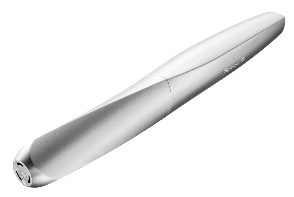 Pelikan 947366 Fountain and Feather Medium Silver Pen, Twist, Right-Handed Left-Handed, Design, Size,