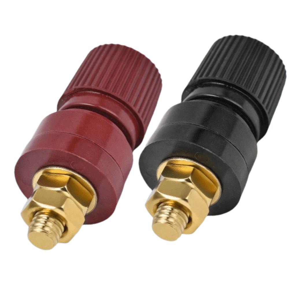 1 Pair copper Binding Post 32mm Screw Rod 44mm Length Copper Binding Post M6 Thread 220V 380V Copper Welding Terminal