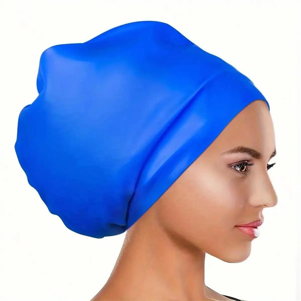 1pcs Long Hair Oversized Swimming Cap, Waterproof Silicone Swimming Cap Suitable for Women, Men, Braids, Braids, Afros