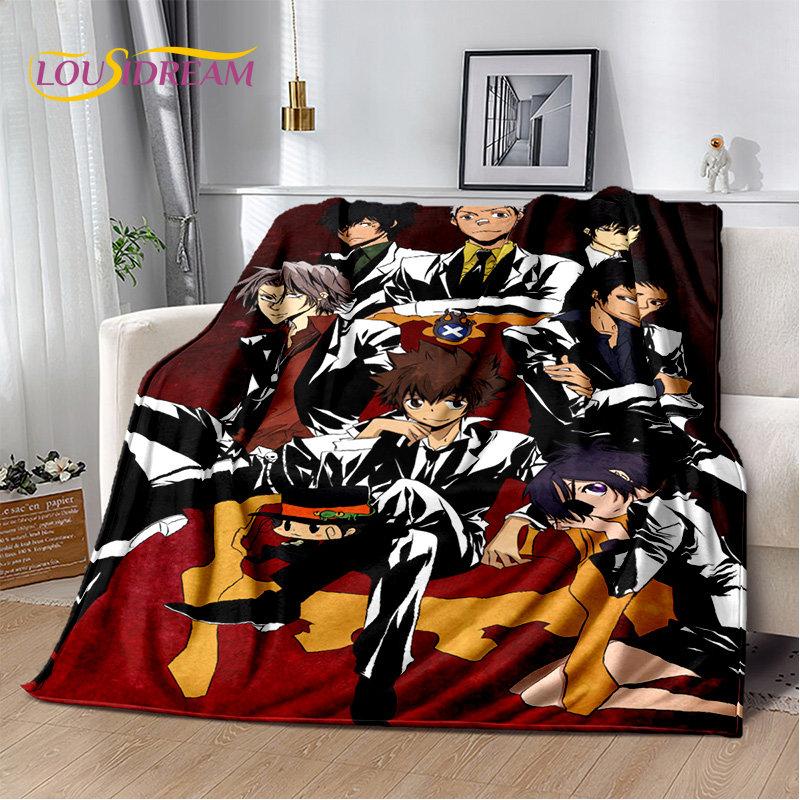 Coperta morbida in peluche, coperta in flanella, coperta da divano per soggiorno, camera da letto, letto, divano, copertura per picnic, per bambini, di Hitman Reborn