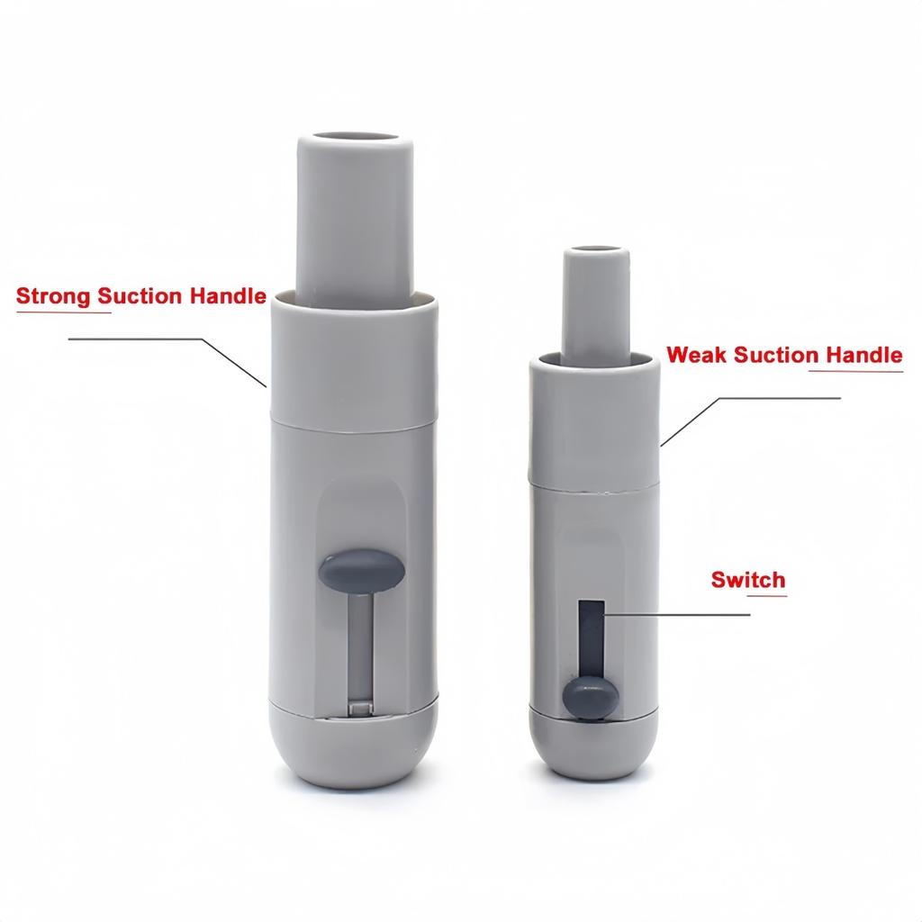 4Size Dental Saliva Swivel Suction Handle With Adjustable Valve Strong Weak Suction Plastic Adapter Accessories