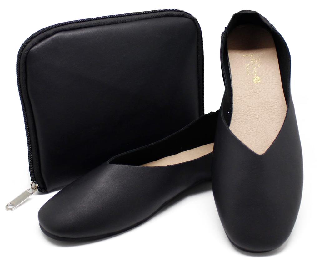 Le Plie Noie Portable Size M [PDPALAS & DECORELUONNOS] Slip-On, (Black)