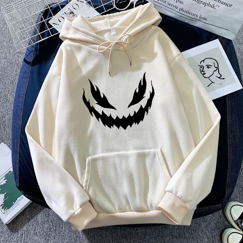 High-Quality Fashion Trendy Printed Autumn Winter Frayed Edge Emoji Printed Hoodie Sweatshirt Unisex Korean Style Trendy Casual