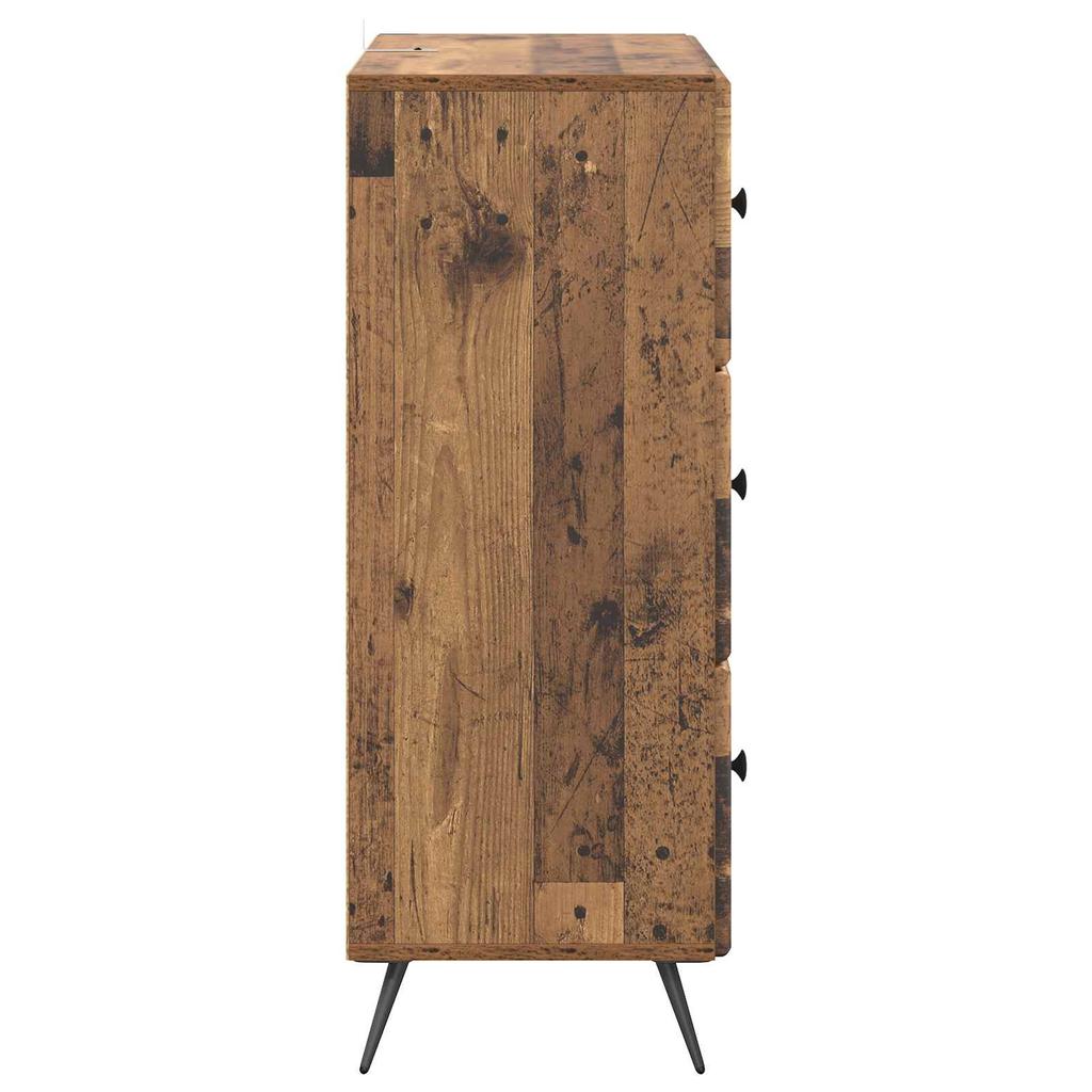 Drawer Cabinet Made of Reclaimed Wood 66 x 34.5 x 90 cm Engineered Wood