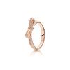 Glänzender Schleifenknoten Stapelbarer Ring Damenringe Roségold 180906CZ