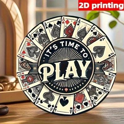 Vintage Poker Metal Tin Sign Man Cave Bar Garage Wall Decor