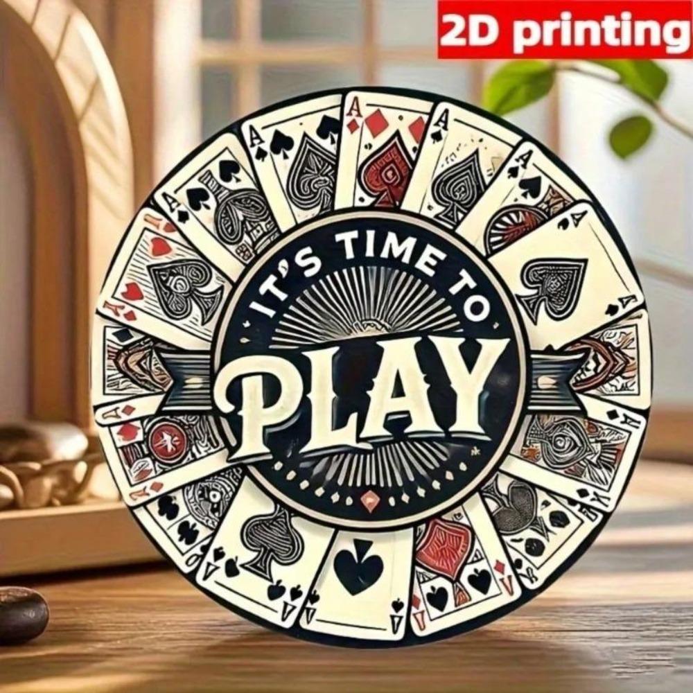 Vintage Poker Metal Tin Sign Man Cave Bar Garage Wall Decor
