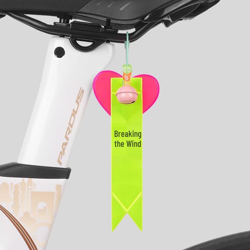 Reflective Bicycle Seat Cushion Streamer - Night Riding Safety Ornament and Backpack Decoration.