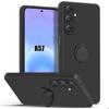 Case for Samsung Galaxy A57 5G, Slim Liquid Silicone Protection with Black Rotating Ring