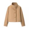 Kaslead New Arrival Women's Clothing Fashion Style Fashion All-Match Stand Collar Breasted Woolen Short Outwear