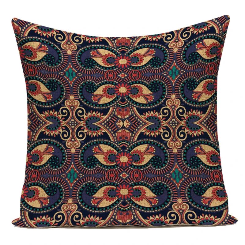 Polyester Decorative Pillows Geometric Mandala Boho Sofa Home Decor Pillow Cushion Cover For Living Room Capa De Almofadas